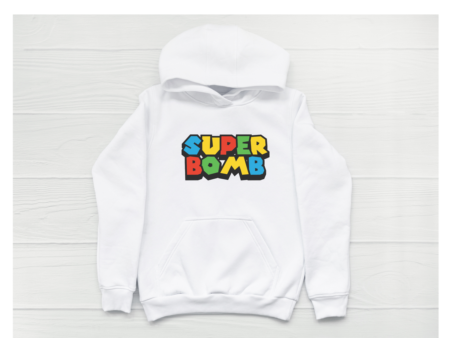 SUPER BOMB Hoodie and Tumbler Bundle.