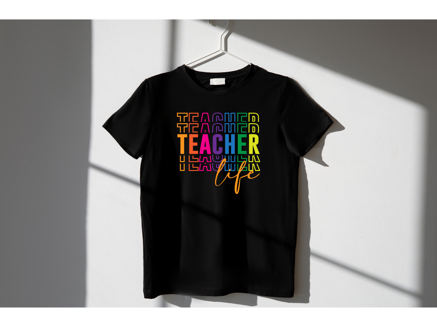 Teacher Life Colorful Unisex T-Shirt .