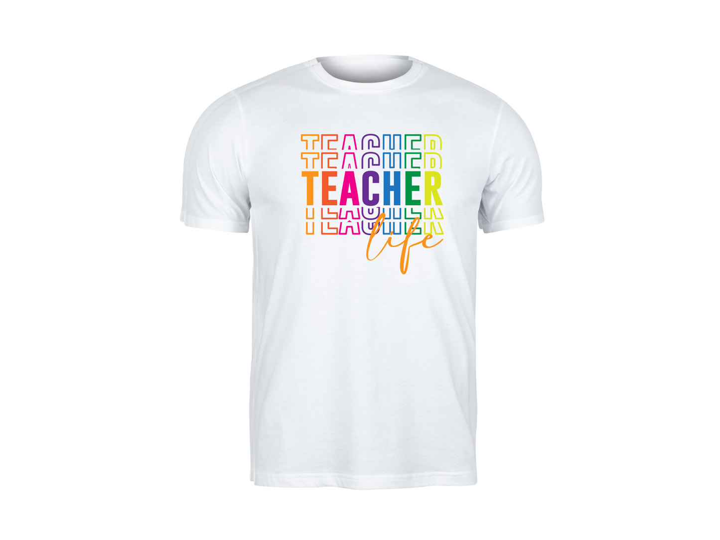 Teacher Life Colorful Unisex T-Shirt .
