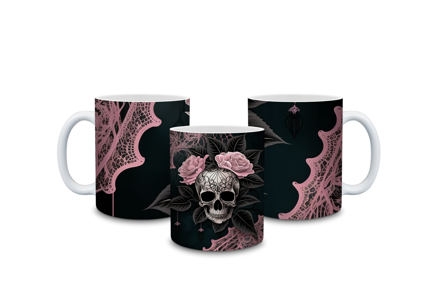 Goth Lace Skull Mug