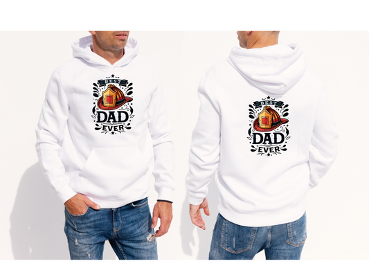 Best Dad Fireman Hoodie on Both Sizes