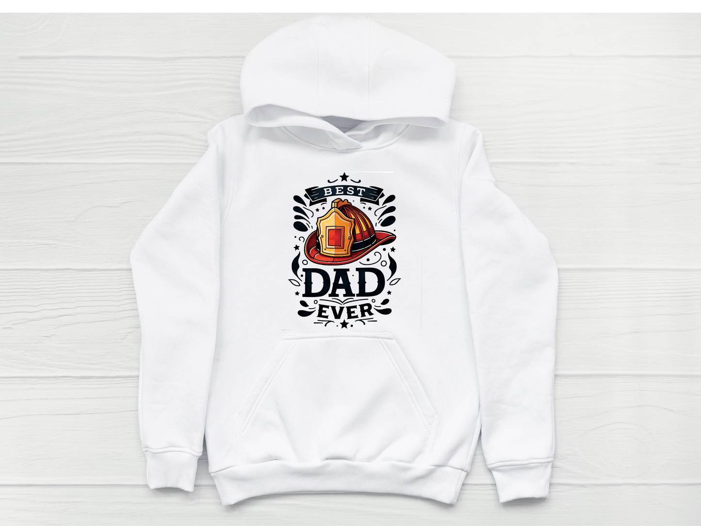 Best Dad Fireman Hoodie on Both Sizes